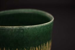 黄瀬戸織部花器07