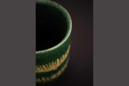 黄瀬戸織部花器07