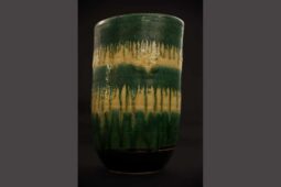 黄瀬戸織部花器07